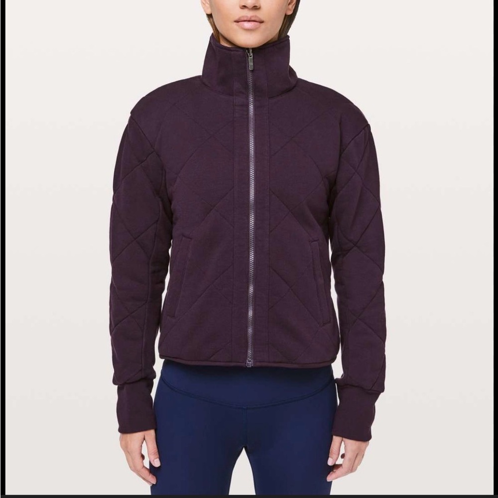Lululemon Forever Warm Reversible Black Cherry jacket 10